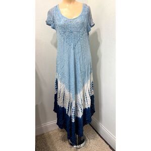 Advance Apparels Womens Fairy Dress Free Size Midi Tie Dye Boho Hippie Whimsical
